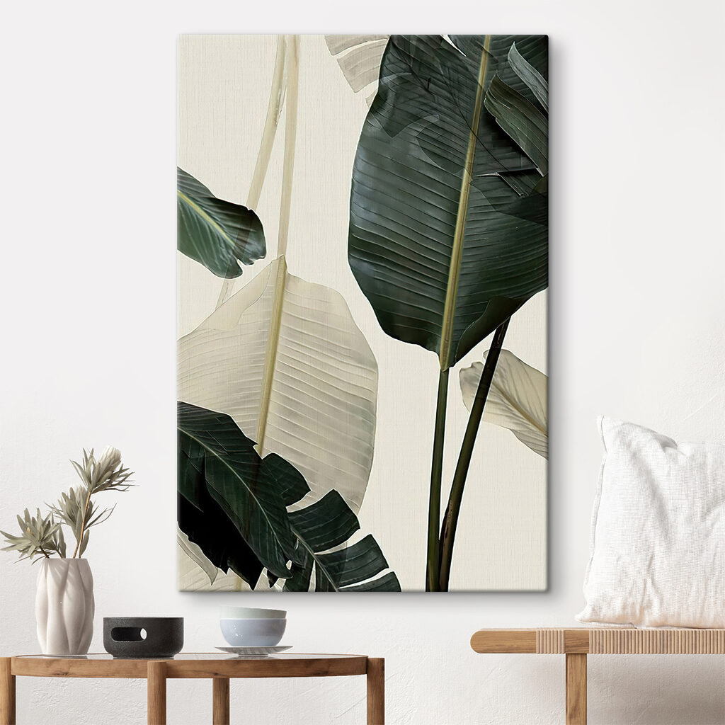 Bananenblad in zacht contrast — interieur 4