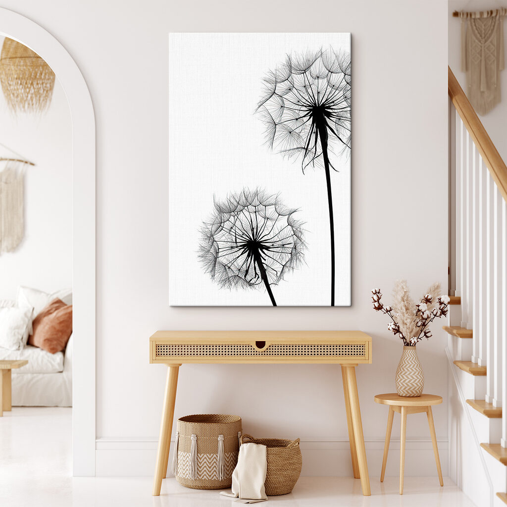 Zaadpluis tegen wit — interieur 2