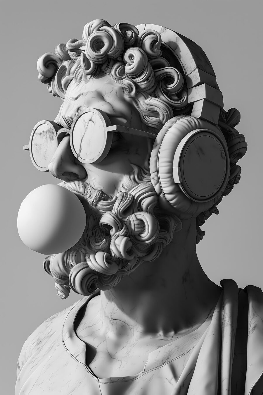 Een klassieke kauwgombubbel — volledig ontwerp