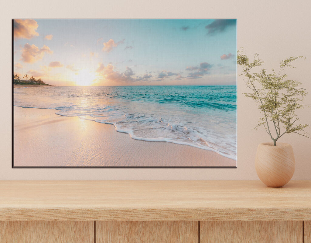 Zacht begin aan zee in een interieur