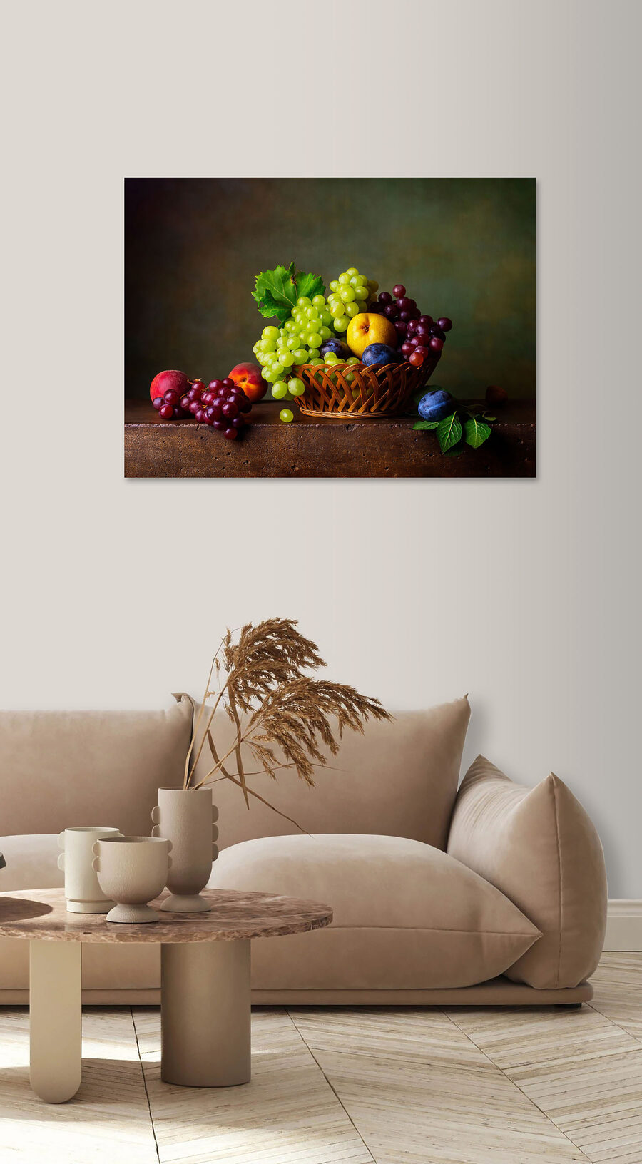 Fruitmand op tafel — interieur 2