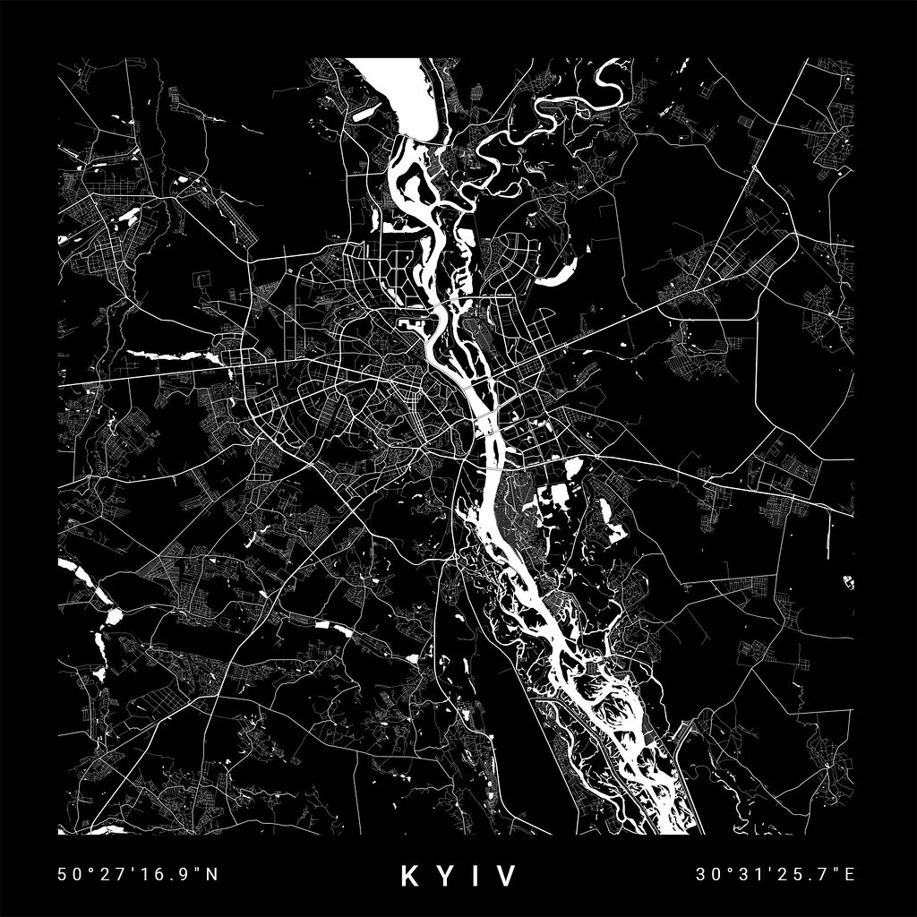 Kyiv in kaart — volledig ontwerp