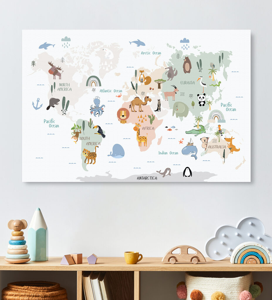 Een wereld vol dierenvrienden in een interieur