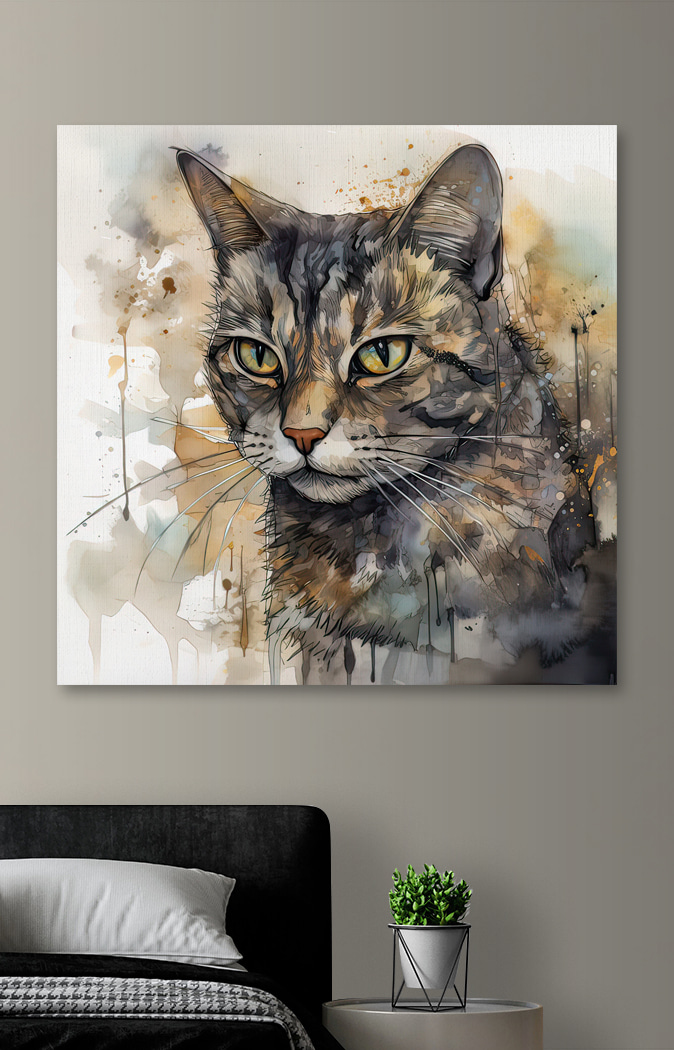 Een kat in inktspatten — interieur 2