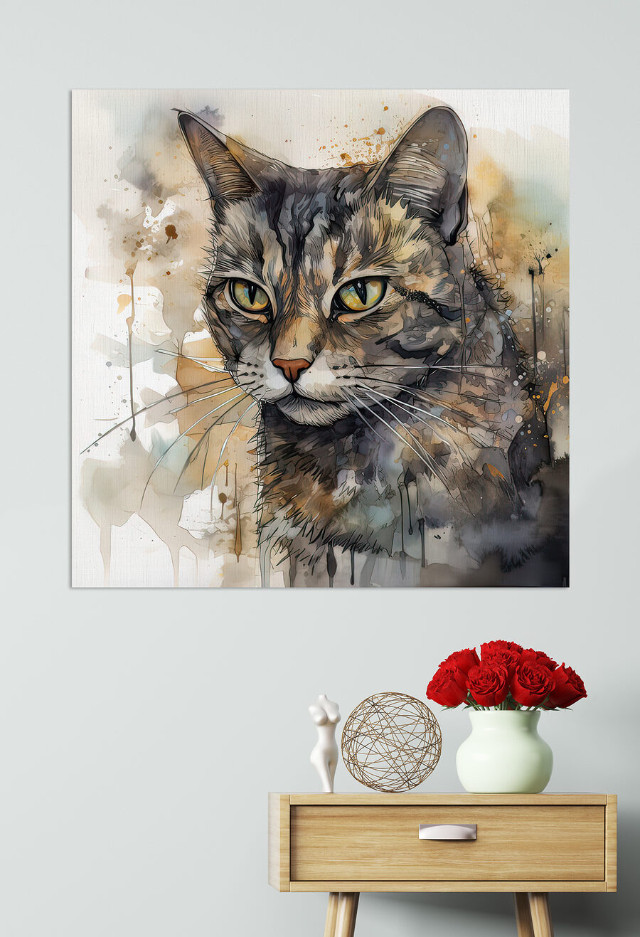 Een kat in inktspatten — interieur 1