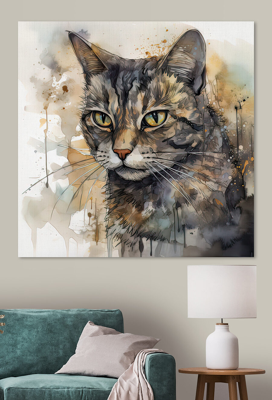 Een kat in inktspatten — interieur 3