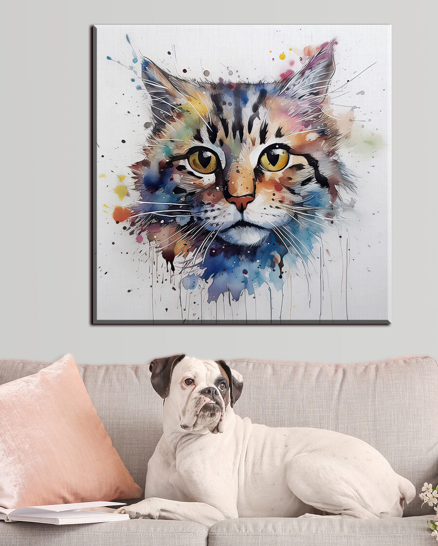 Een katje in aquarel — interieur 1
