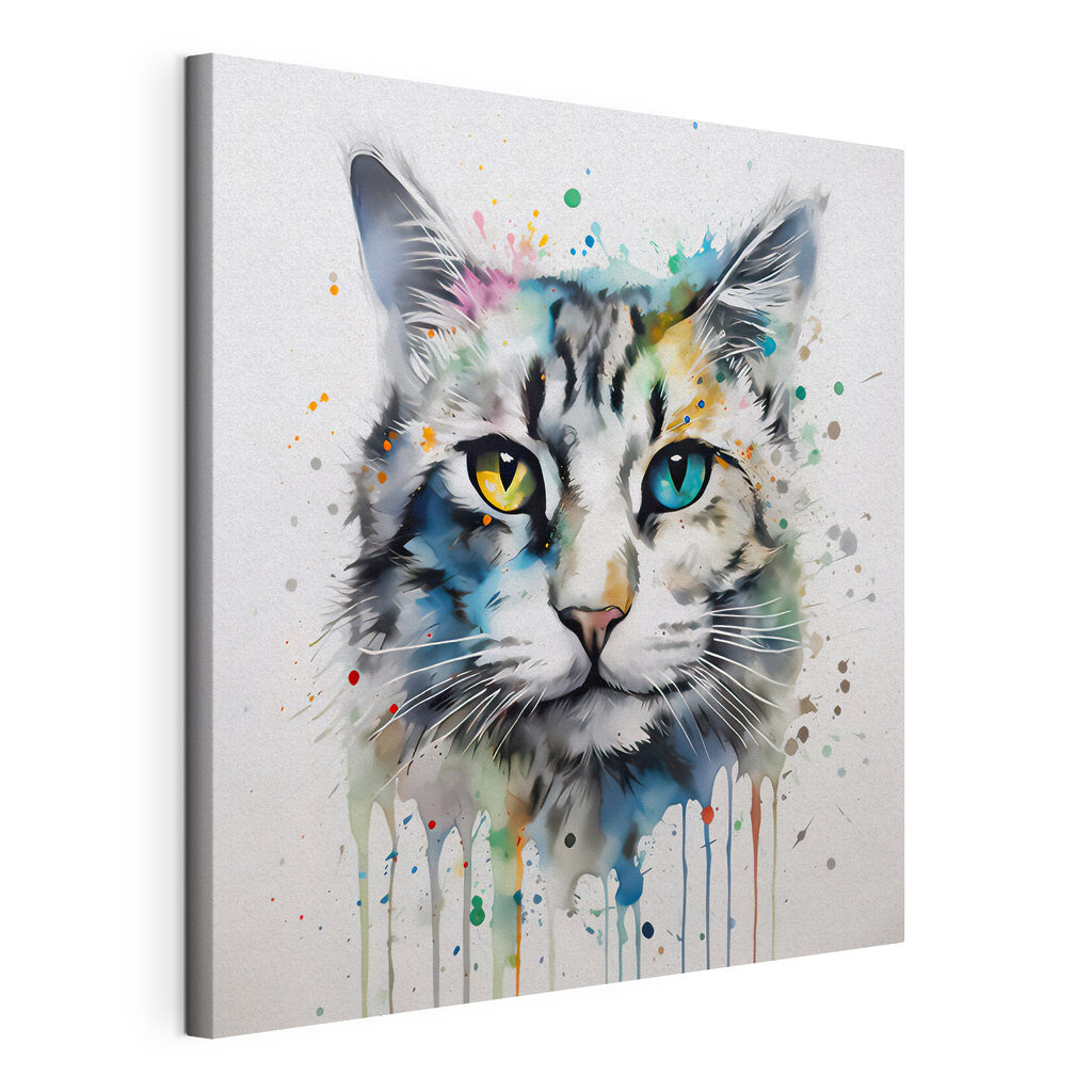 Tweekleurige blik, gespannen canvas met doorlopende rand