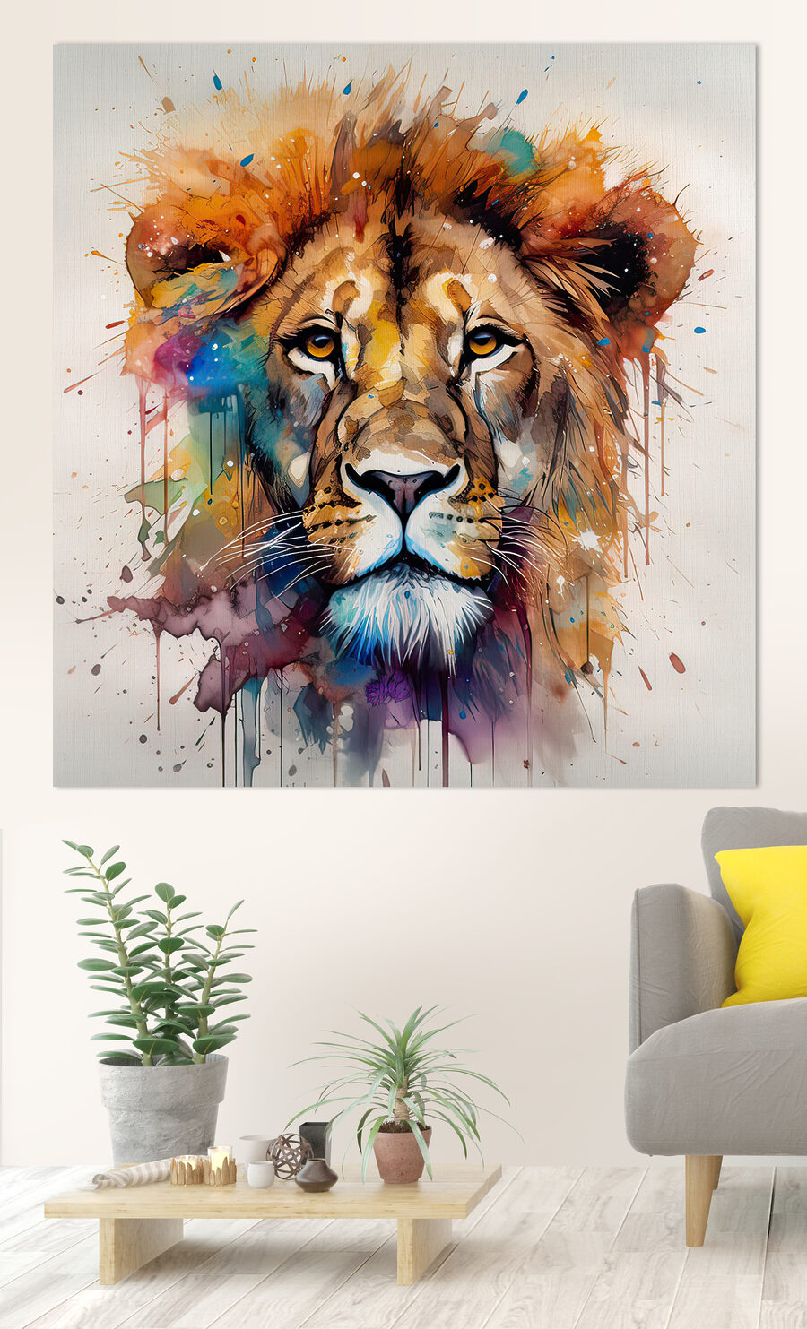 Leeuw met kleurrijke manen — interieur 4
