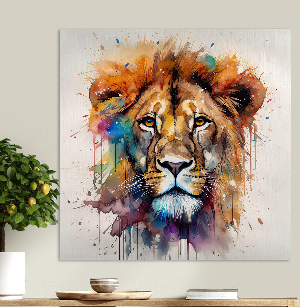 Leeuw met kleurrijke manen — interieur 6