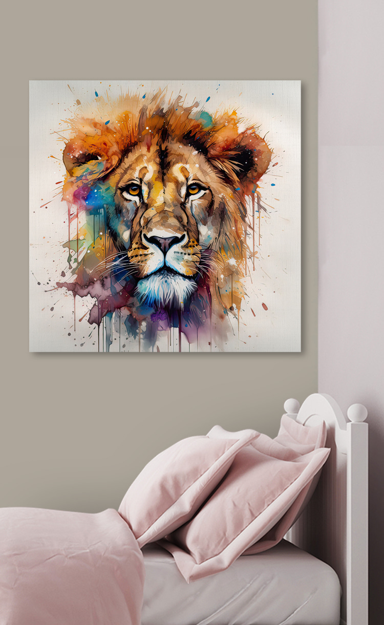 Leeuw met kleurrijke manen — interieur 7