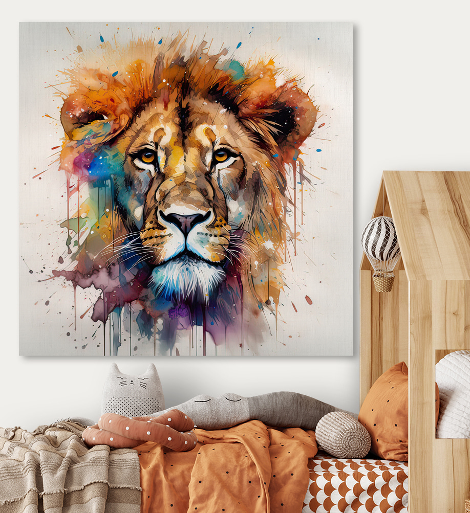 Leeuw met kleurrijke manen — interieur 8