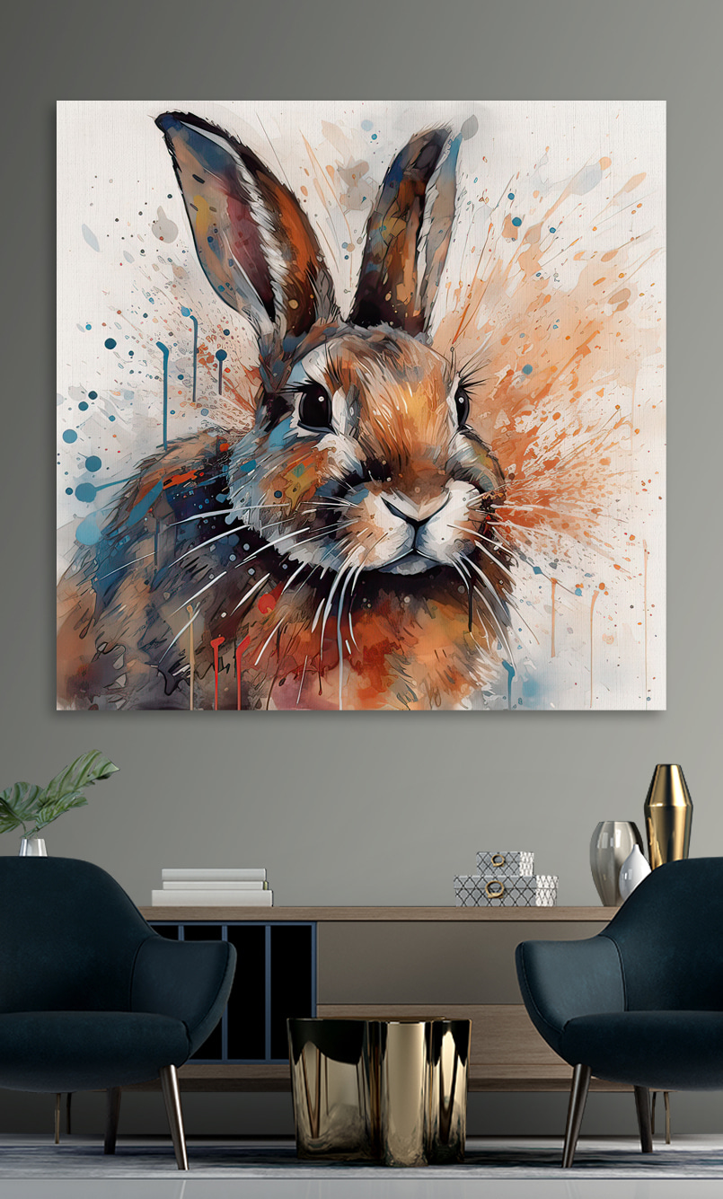Een konijn vol inktspatten — interieur 2
