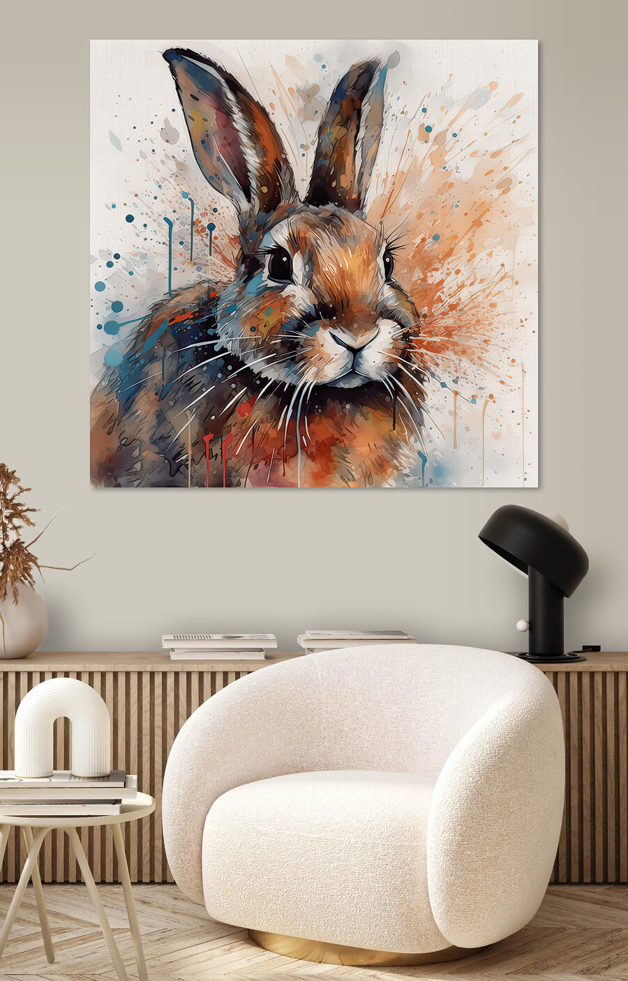 Een konijn vol inktspatten — interieur 7