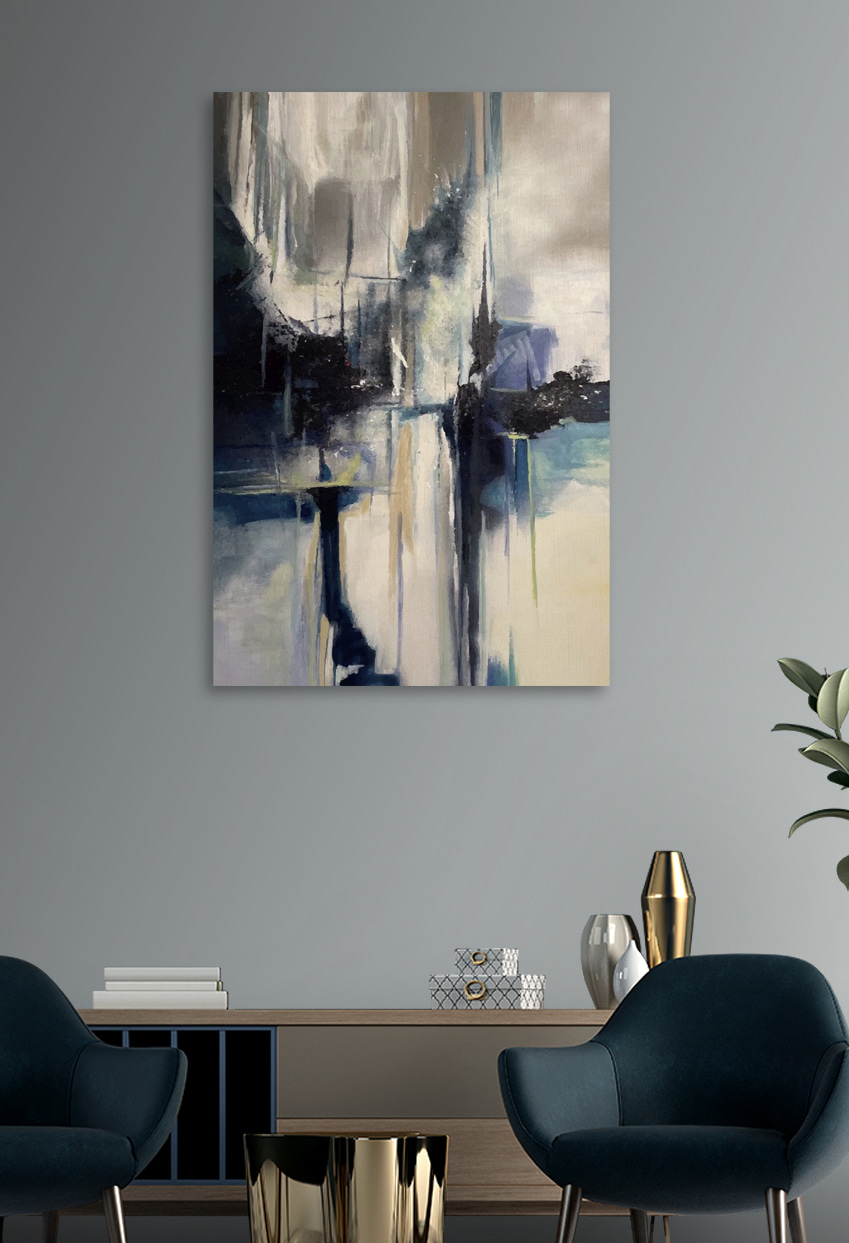 Donkere spiegelingen in verf — interieur 1