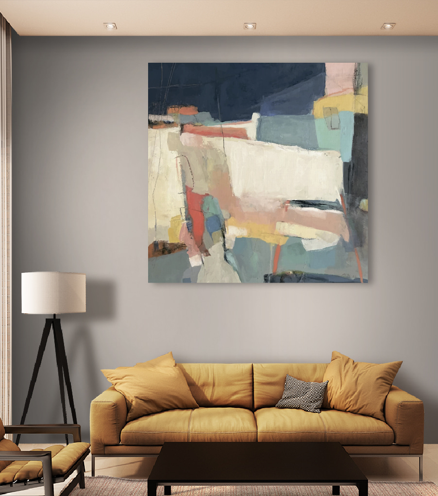 Losse blokken, zachte kleuren — interieur 3
