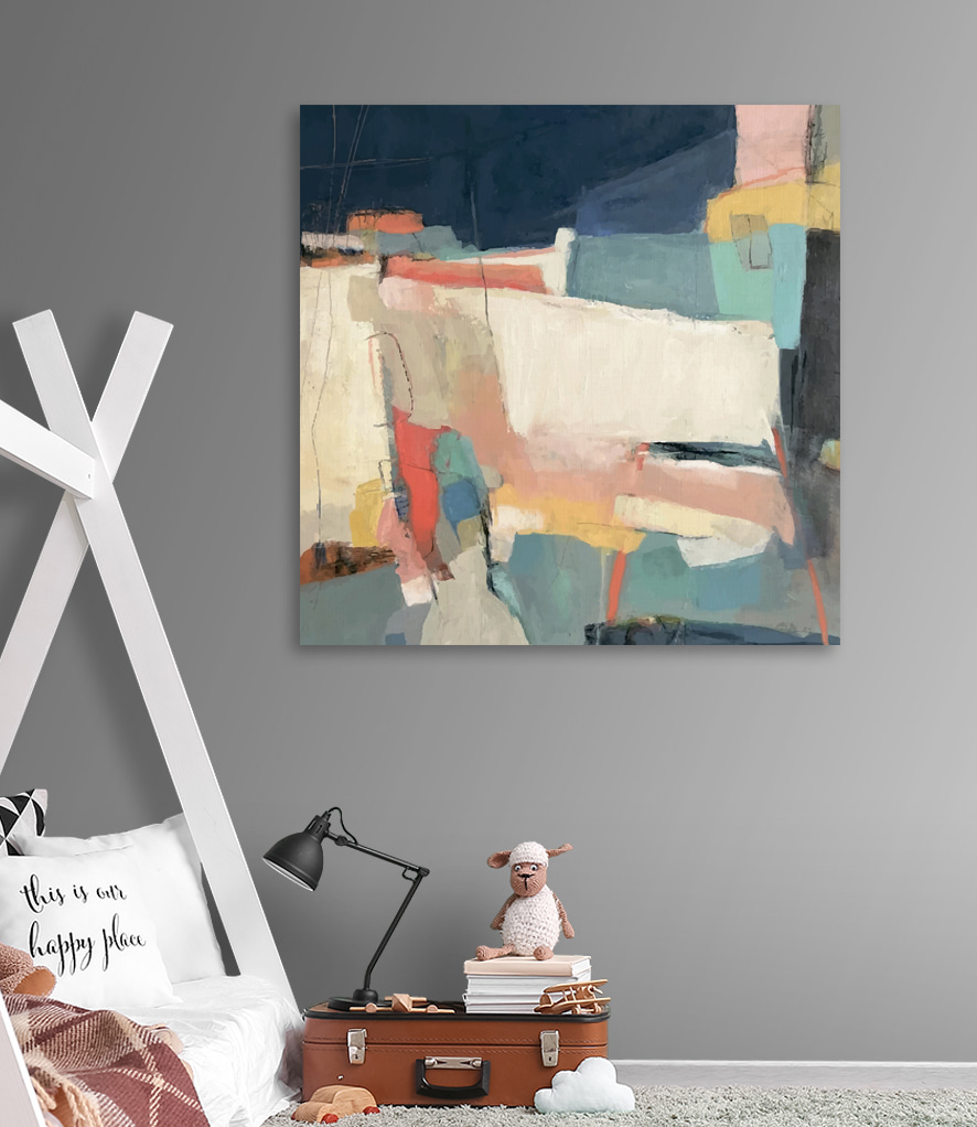 Losse blokken, zachte kleuren — interieur 6