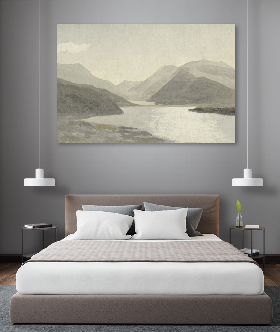 Een meer tussen nevelbergen — interieur 2