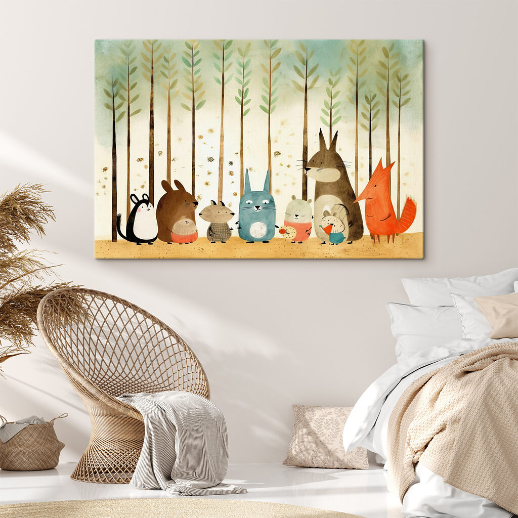 Bosvrienden op een rij — interieur 3