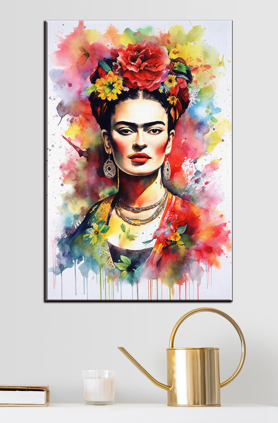 Portret in bloemrijke aquarel — interieur 3