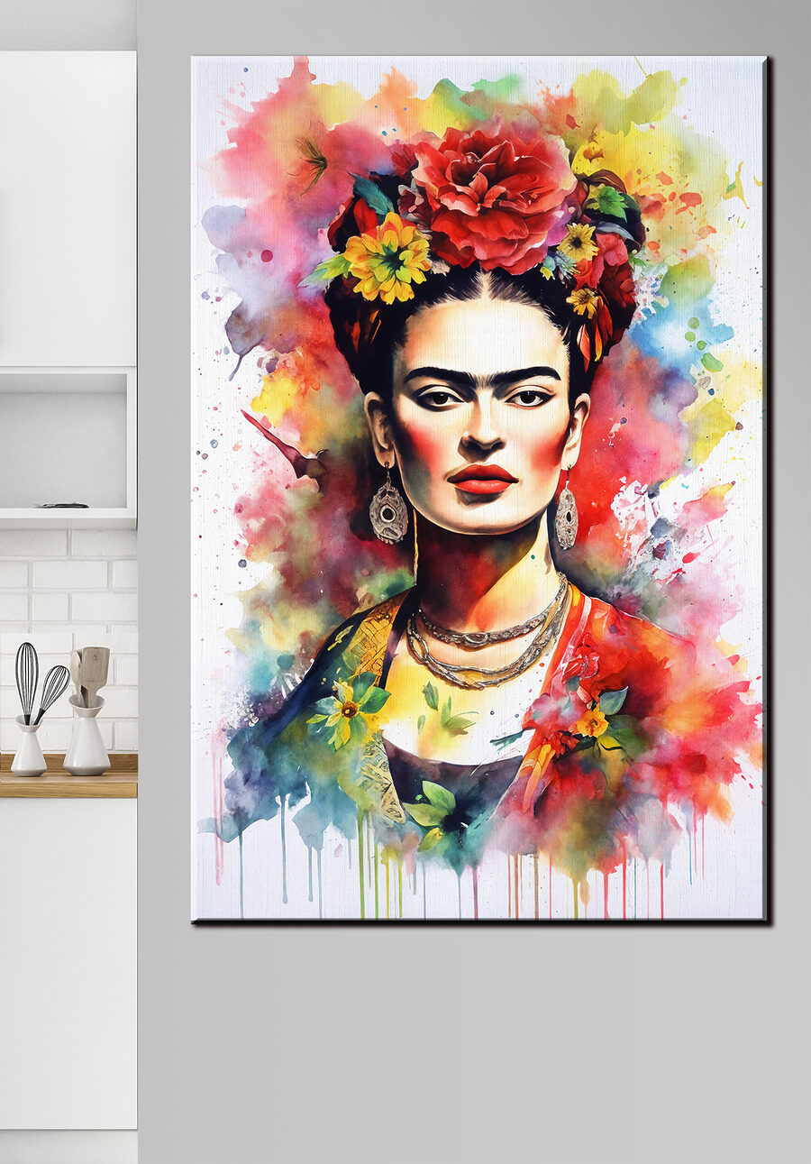 Portret in bloemrijke aquarel — interieur 4