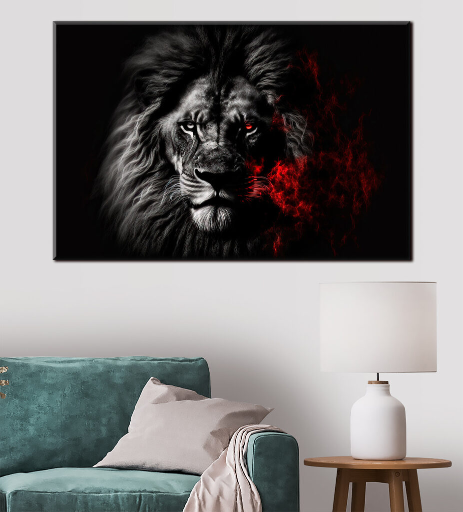 Leeuw in rode gloed — interieur 2