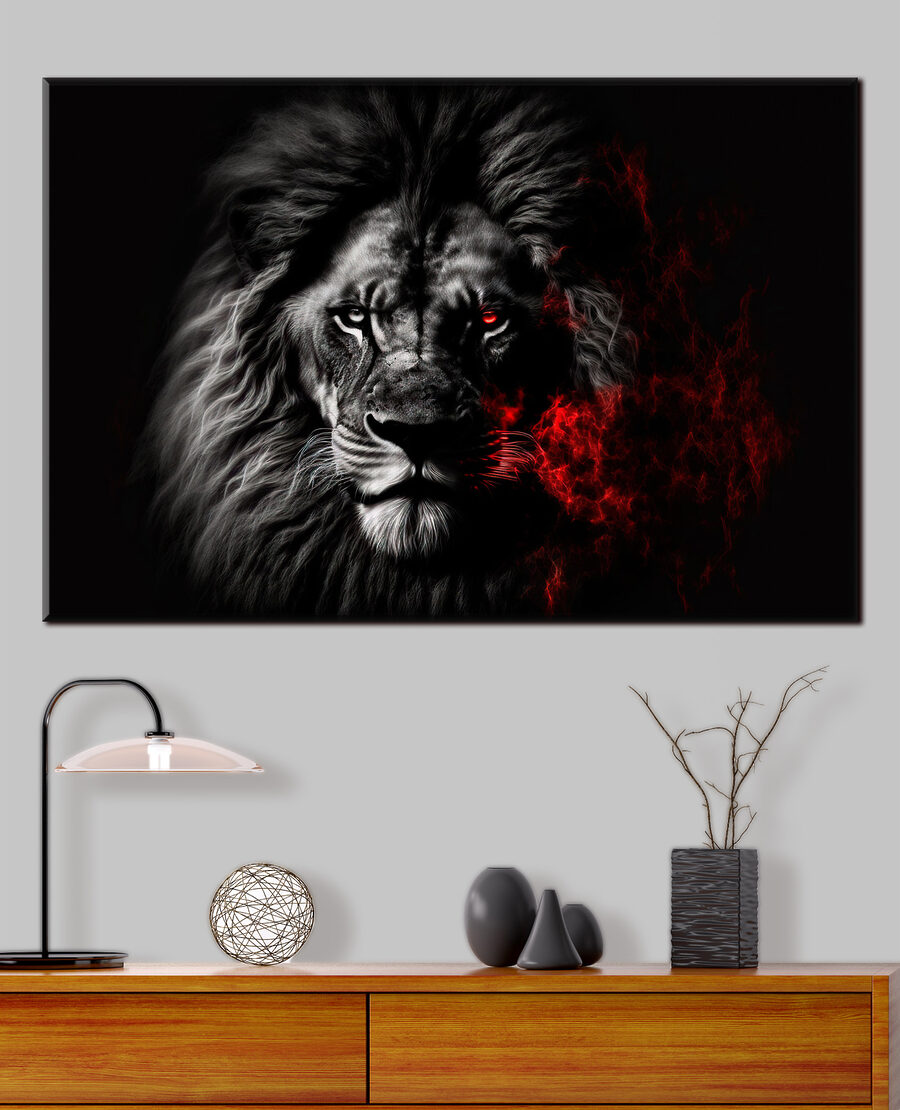 Leeuw in rode gloed — interieur 3