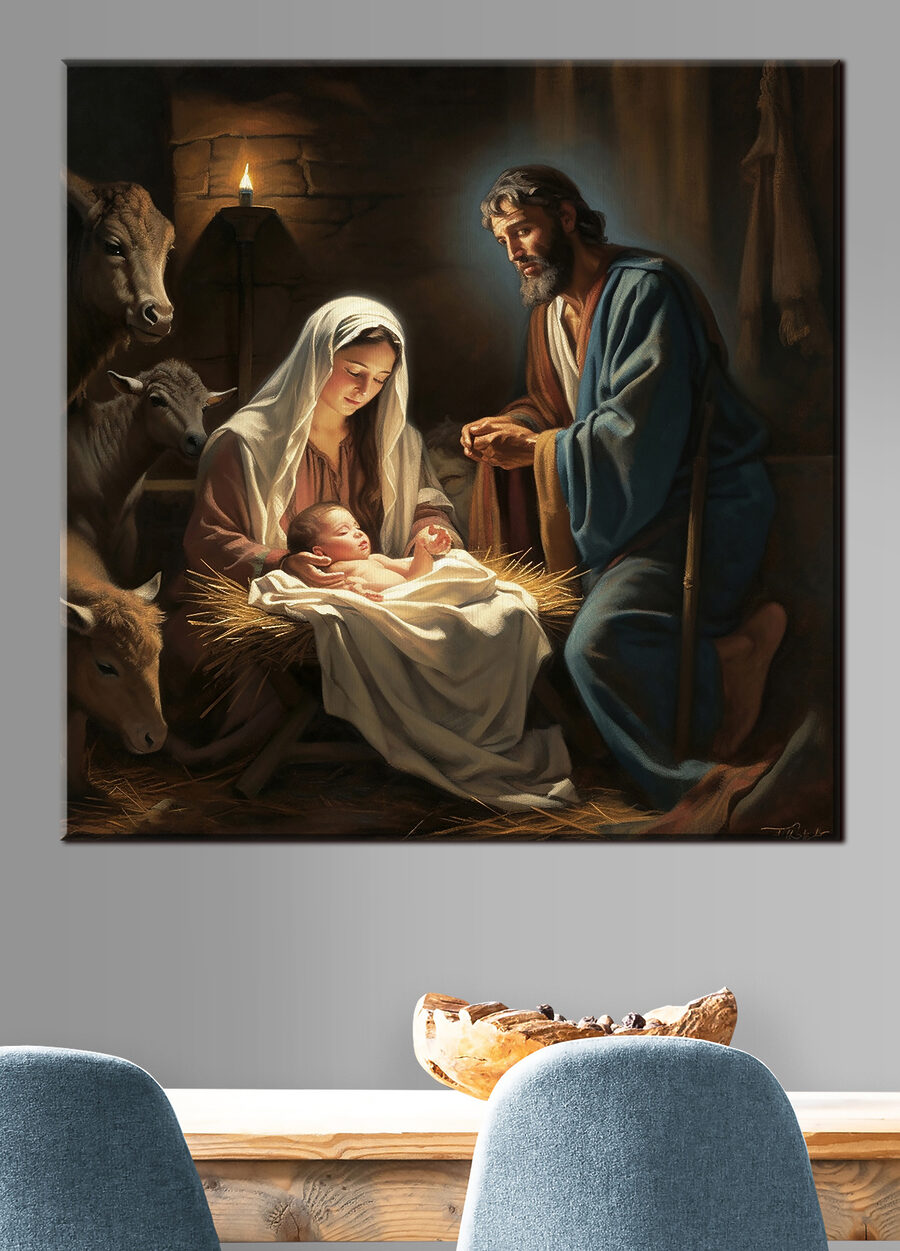 Kind in de kribbe in een interieur