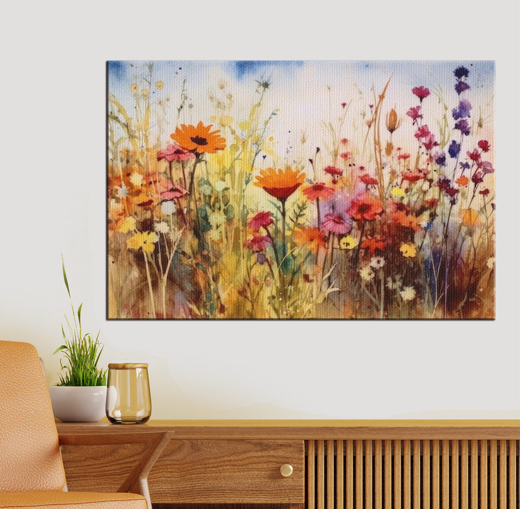 Veldbloemen onder zomerlucht — interieur 1
