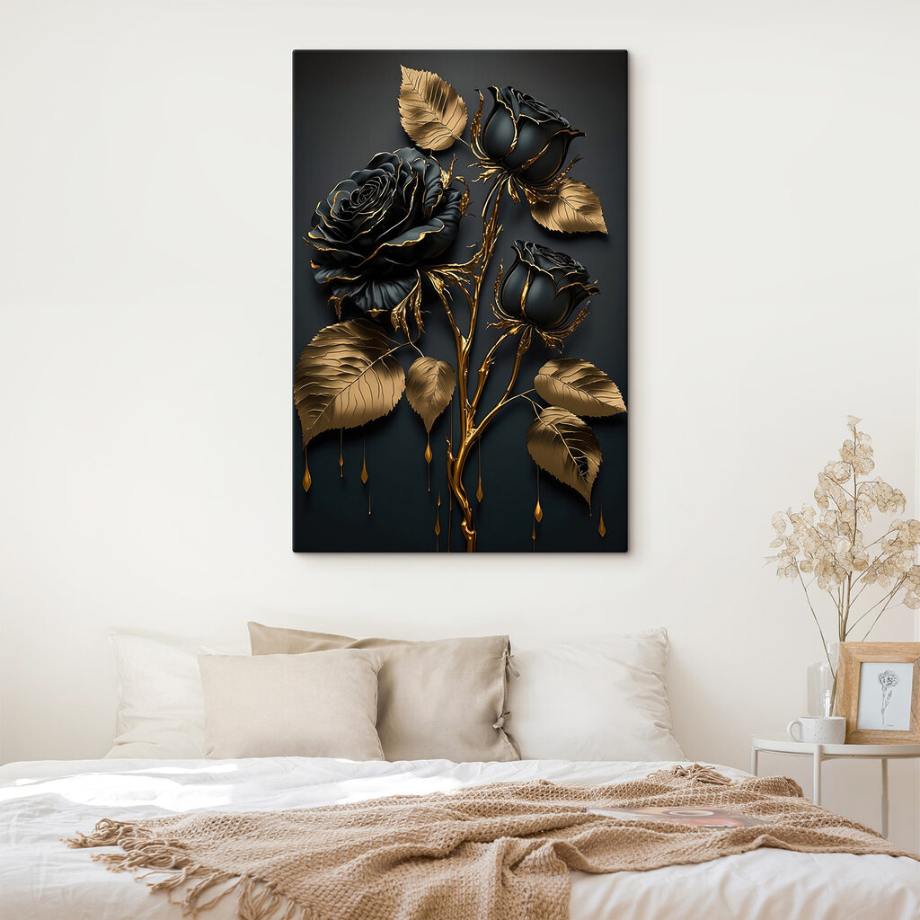 Zwarte rozen met goud — interieur 4
