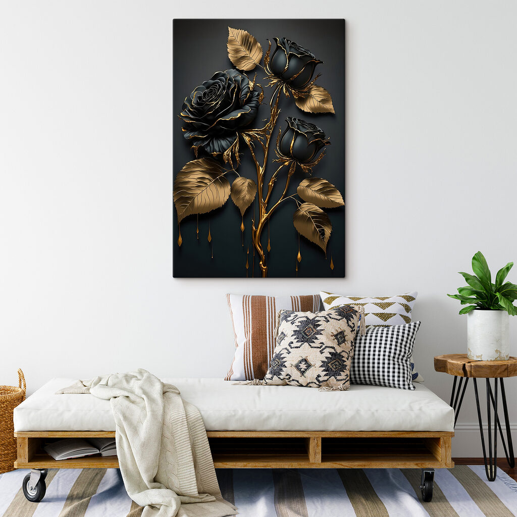 Zwarte rozen met goud — interieur 5