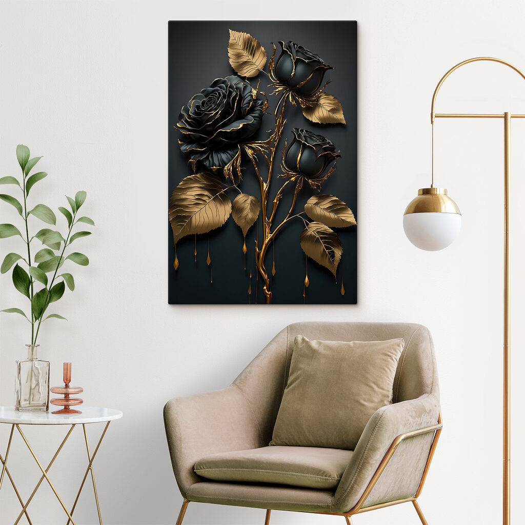 Zwarte rozen met goud — interieur 6