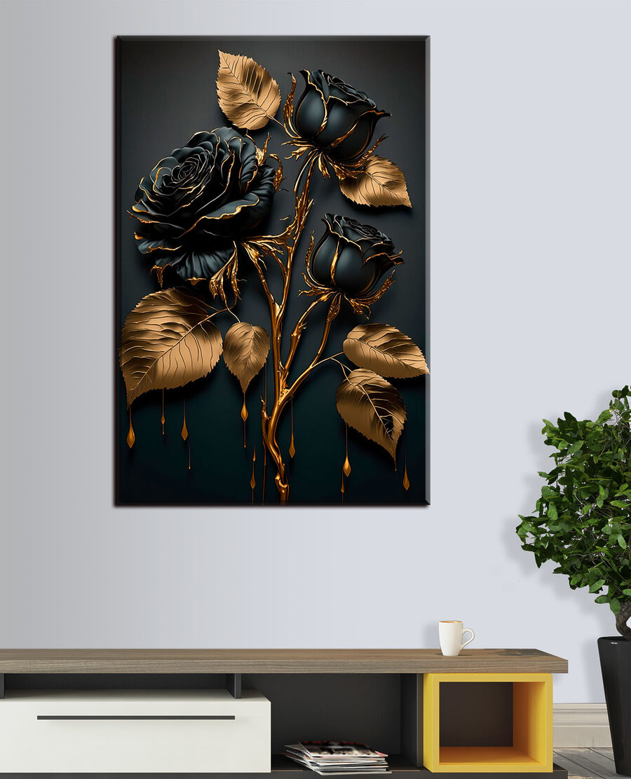 Zwarte rozen met goud — interieur 3