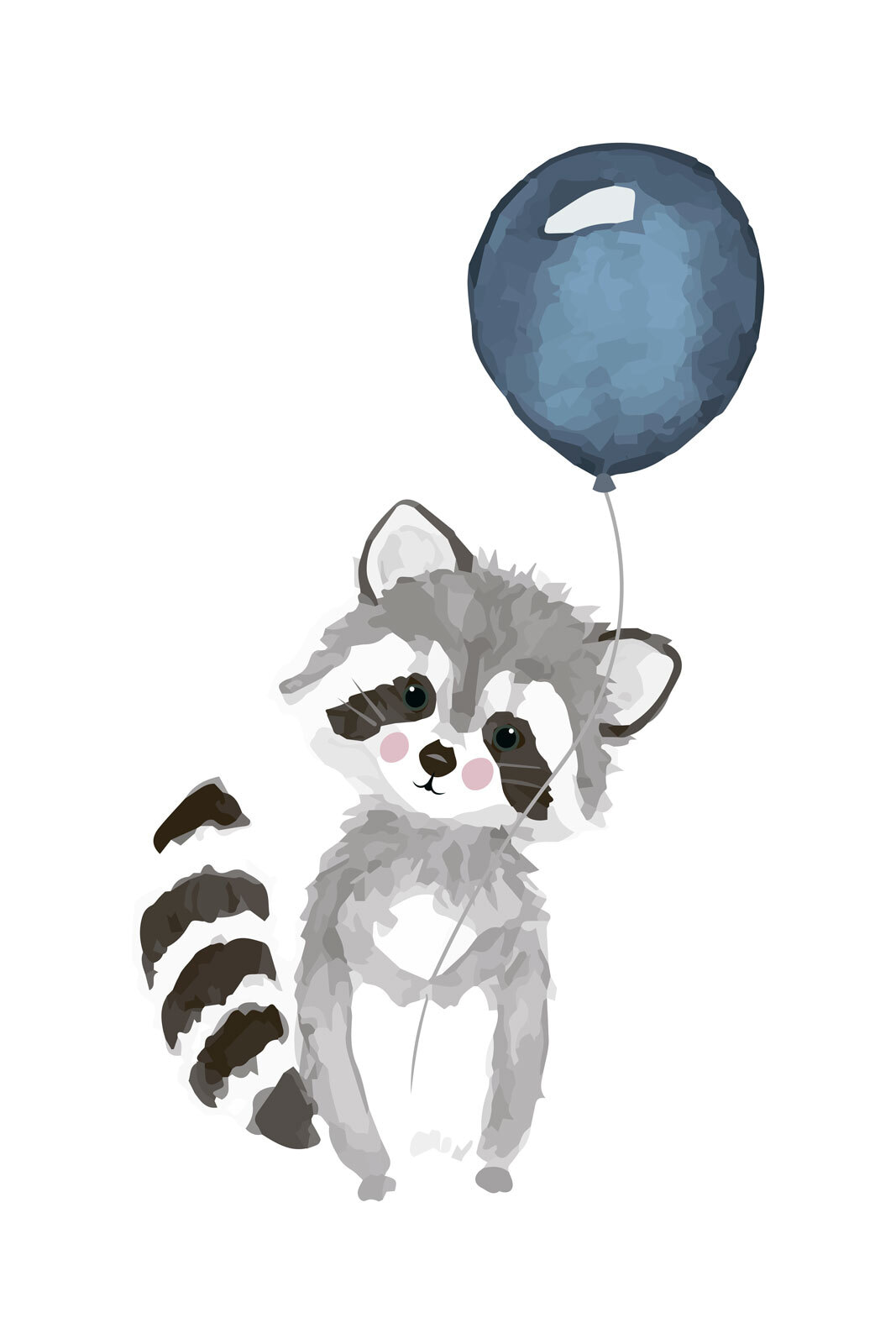 Wasbeertje met een ballon — volledig ontwerp