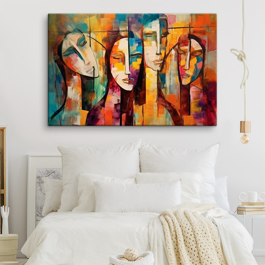 Gezichten tussen warme kleuren — interieur 4