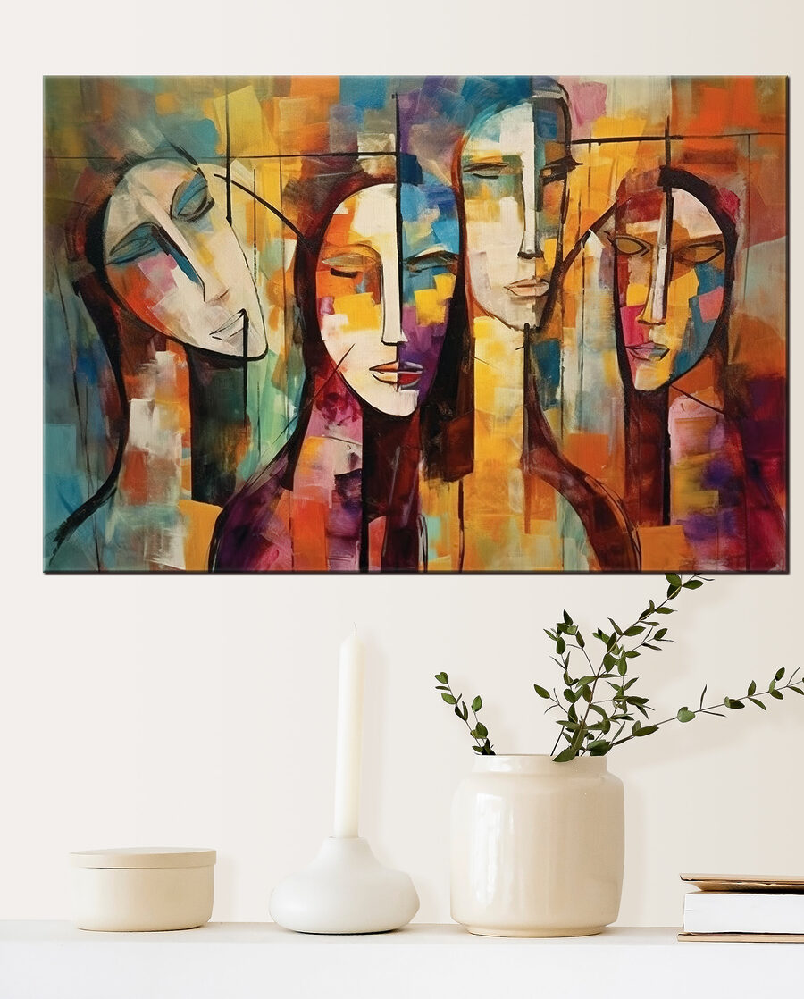 Gezichten tussen warme kleuren — interieur 2