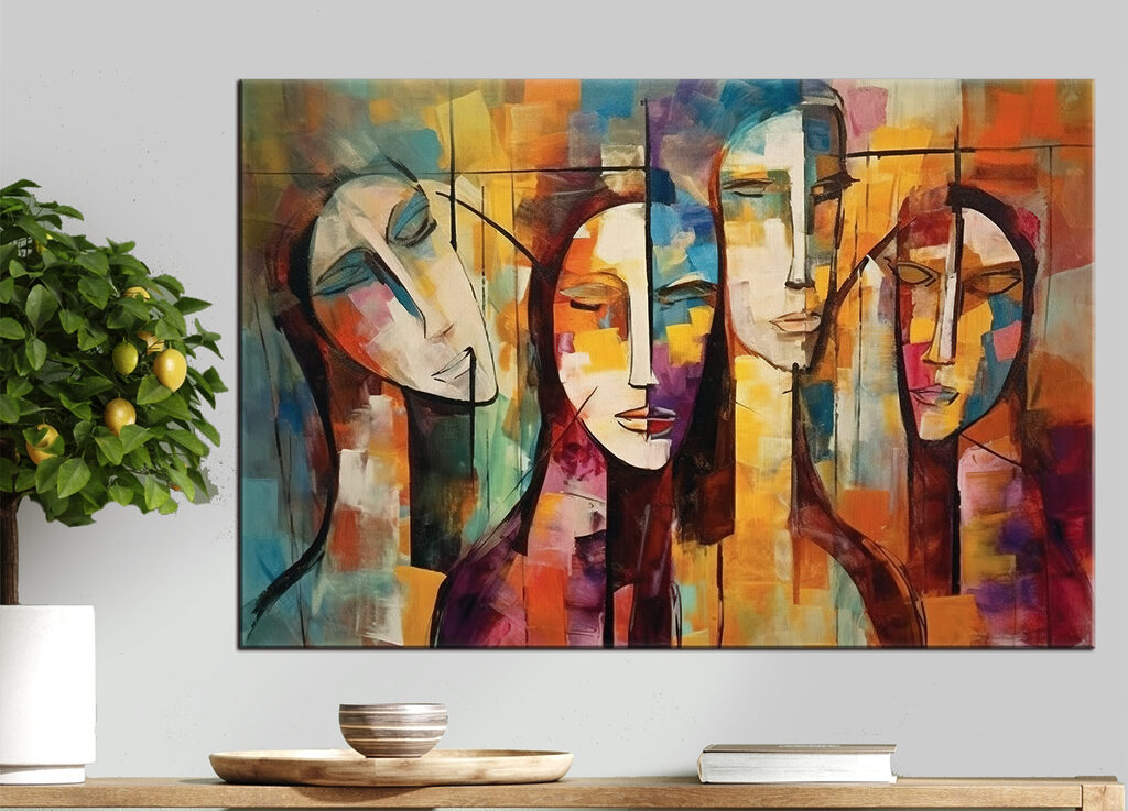 Gezichten tussen warme kleuren — interieur 3