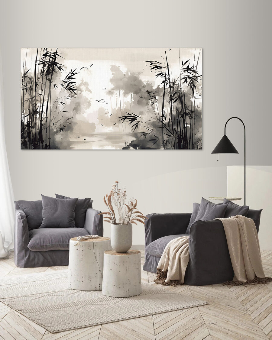 Bamboe rond stille wateren — interieur 1