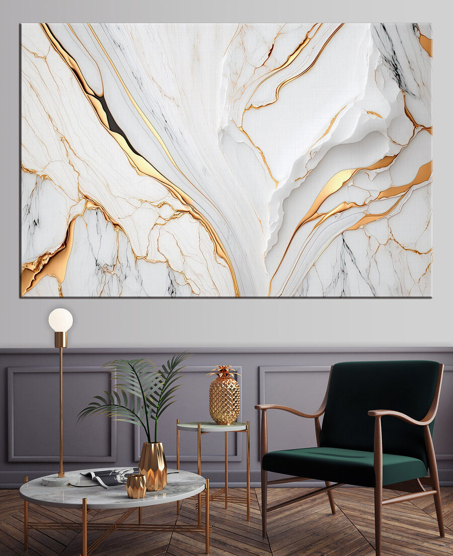 Gouden aders door wit — interieur 1