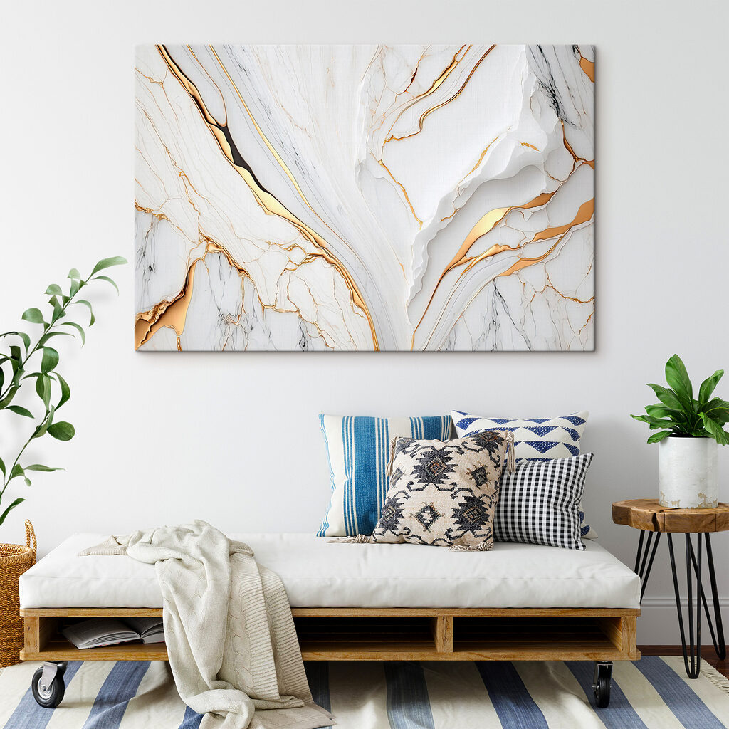 Gouden aders door wit — interieur 5