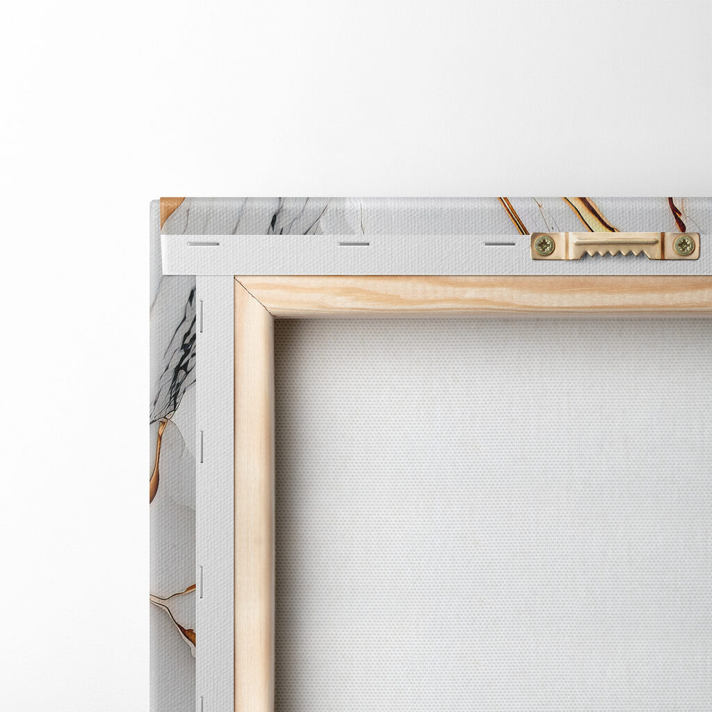 Gouden aders door wit — achterkant