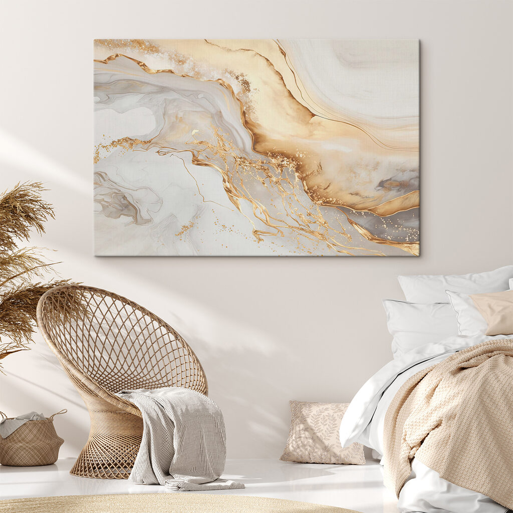 Amberkleurige golven in crème — interieur 3