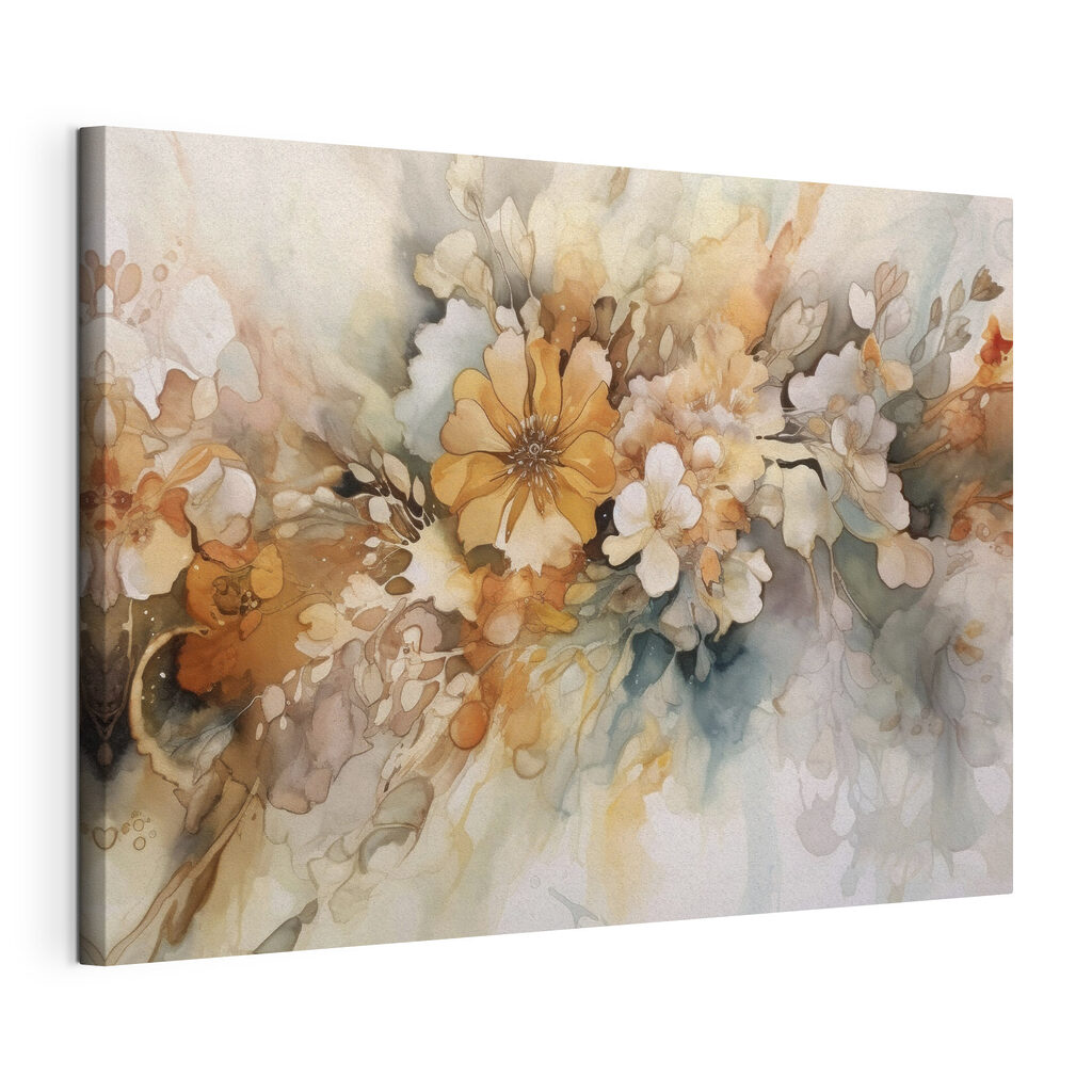 Bloemen in warme aquarel — productweergave