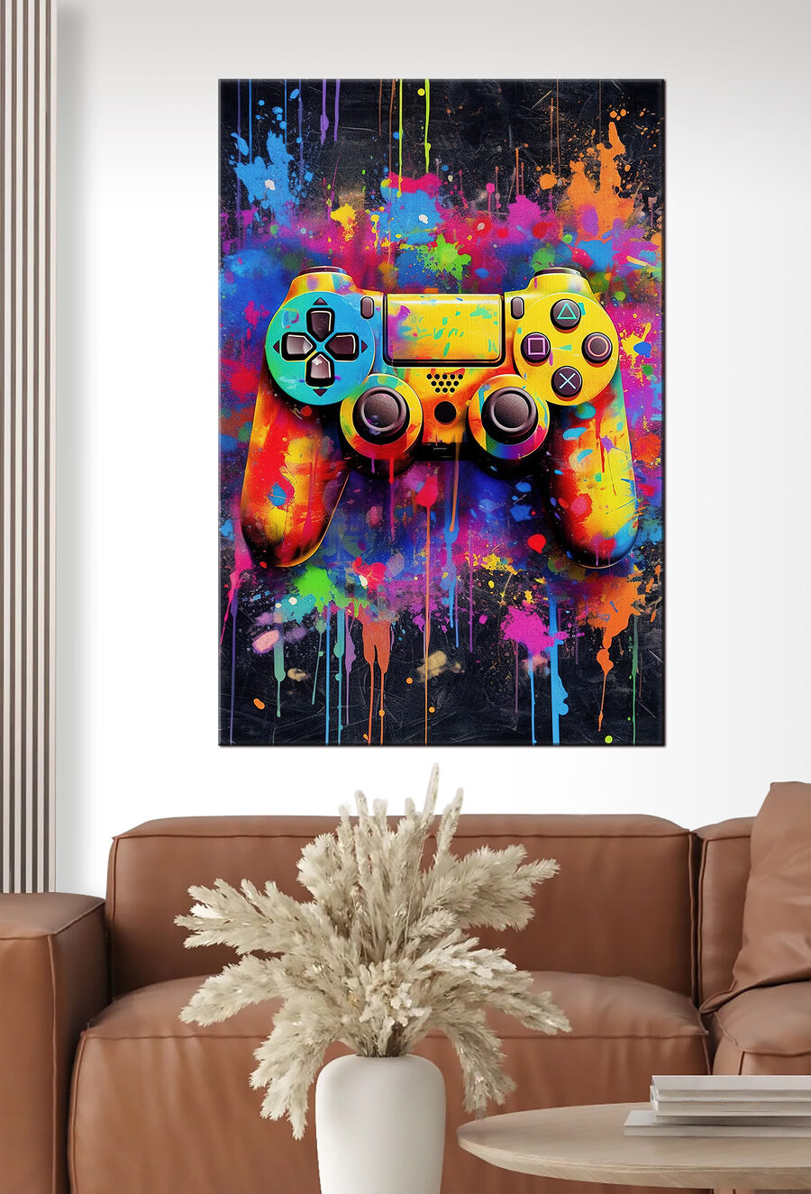 Controller met druipende kleuren — interieur 3