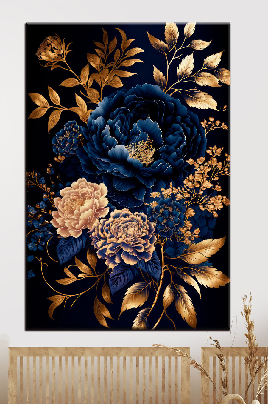 Bloemen in koningsblauw — interieur 3