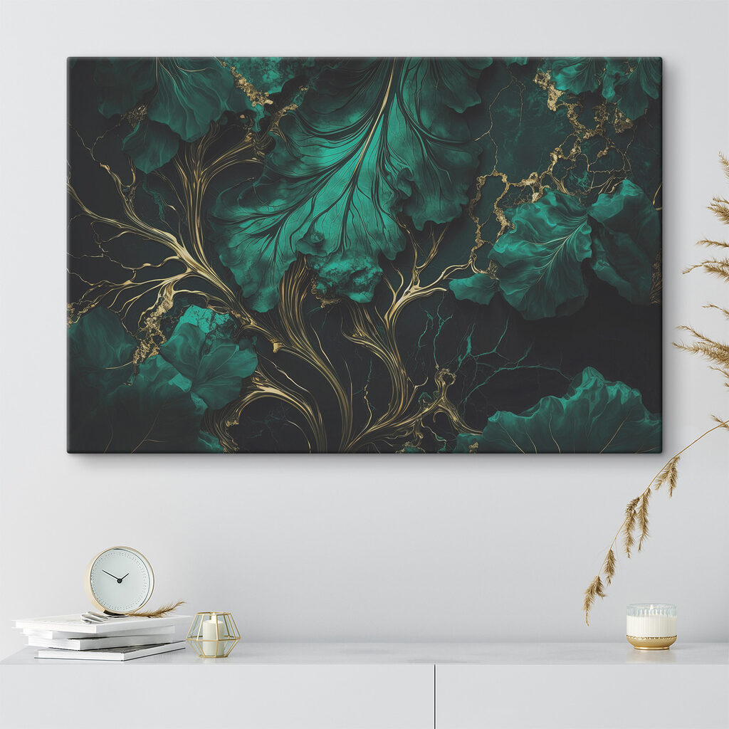 Groene nerven op zwart — interieur 4