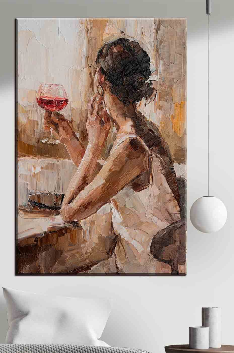 Wijnglas bij het raam — interieur 2