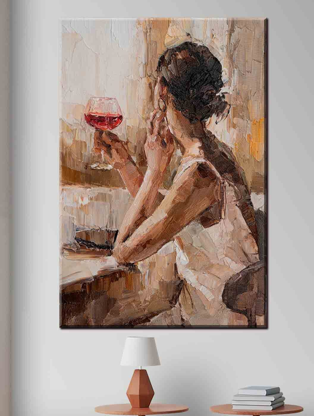 Wijnglas bij het raam — interieur 3
