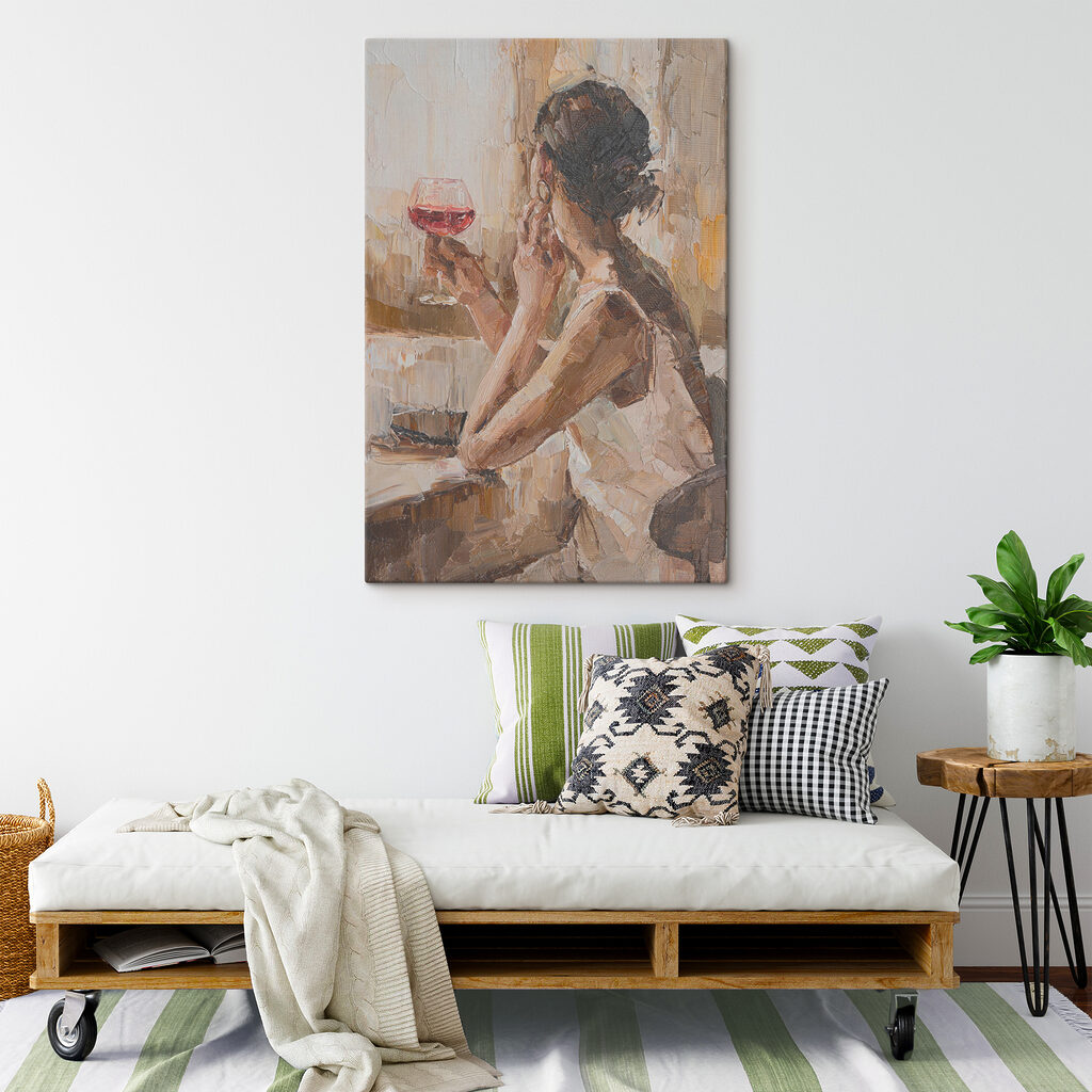 Wijnglas bij het raam — interieur 5