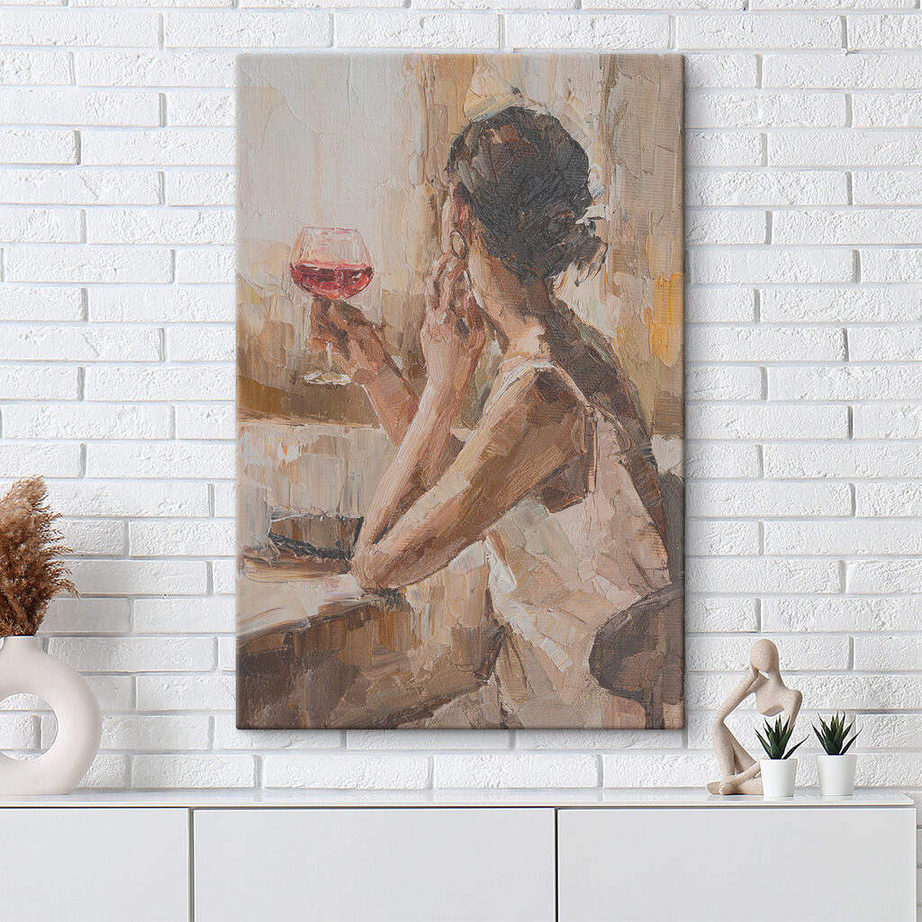 Wijnglas bij het raam — interieur 6